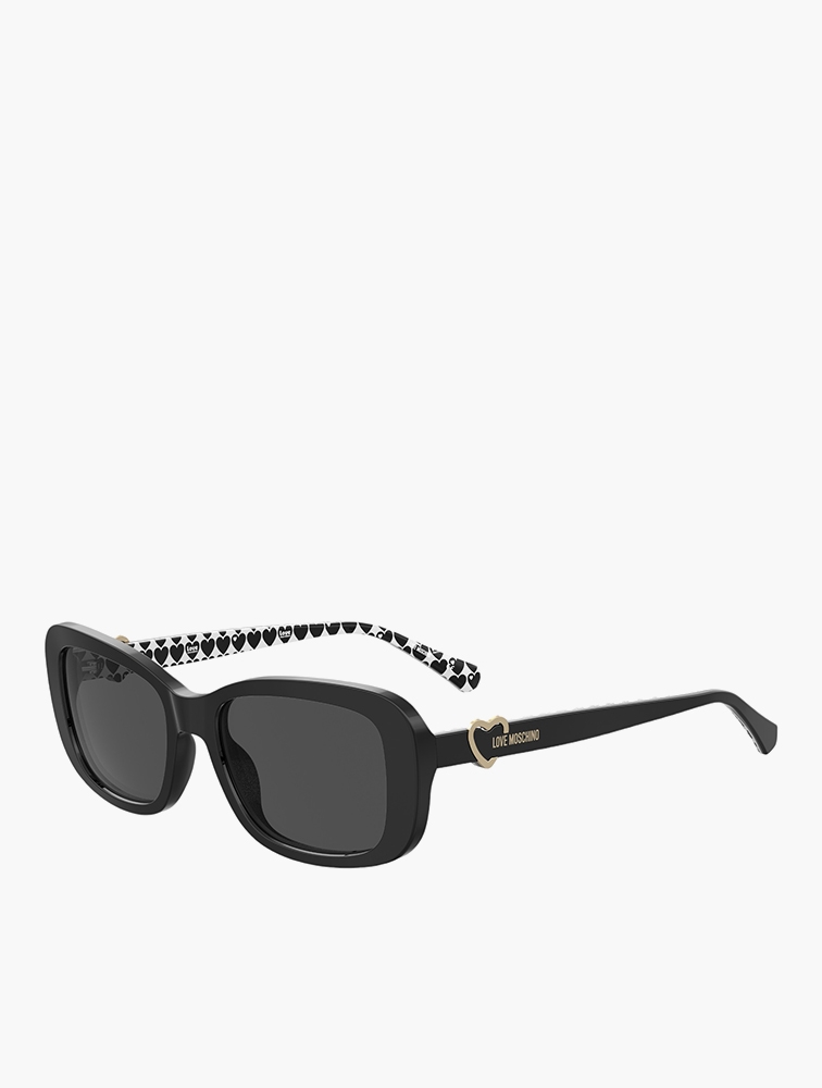 Moschino black heart sunglasses on sale